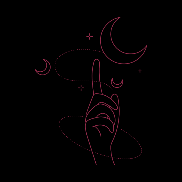 The Moon is at your Fingertips by InkSymphony