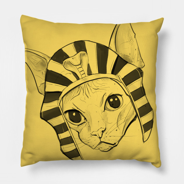 Egyptian Sphynx Cat Drawing Sphynx Almohada Teepublic Mx