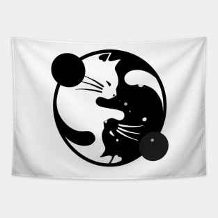 Cat Yin and Yang Tapestry