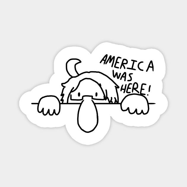 Hetalia Kilroy (Black and White Version) Magnet by arimoreindeer