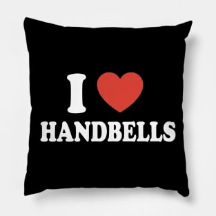 I Heart Handbells For Handbell Lovers Pillow