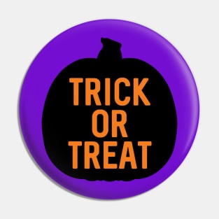 HALLOWEEN TRICK OR TREAT PUMPKIN SILHOUETTE #1 Pin