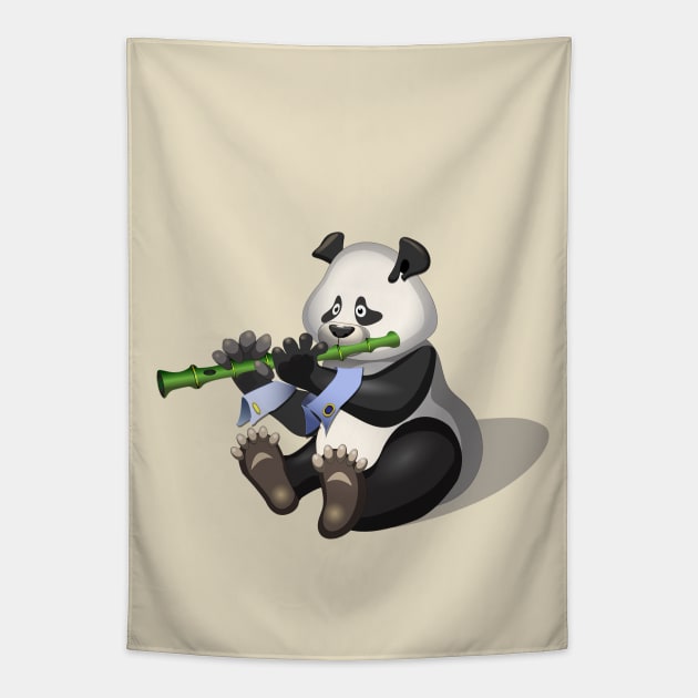 Panda musician Tapestry by Gerchek