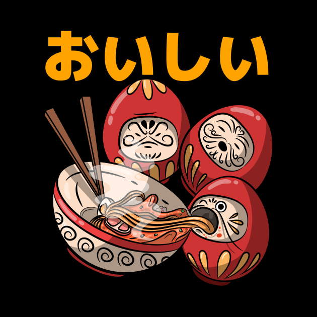 Kawaii Ramen Daruma Dolls by Mooxy