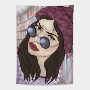 The girl in the library Tapestry