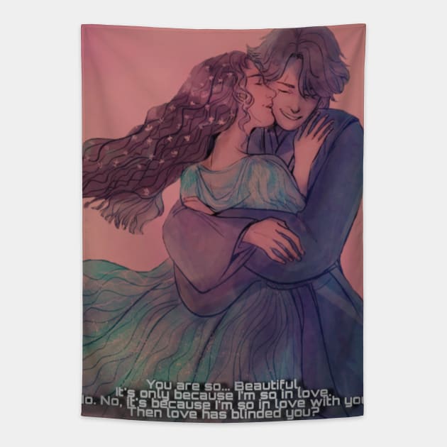 Amidala and Skywalker edit t-shirts Tapestry by lunareclipse.tp