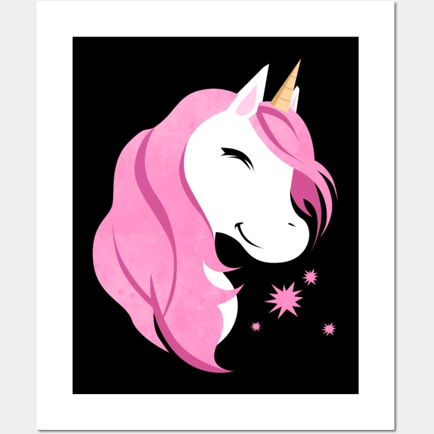 Wall Art Print, Girly Unicorn