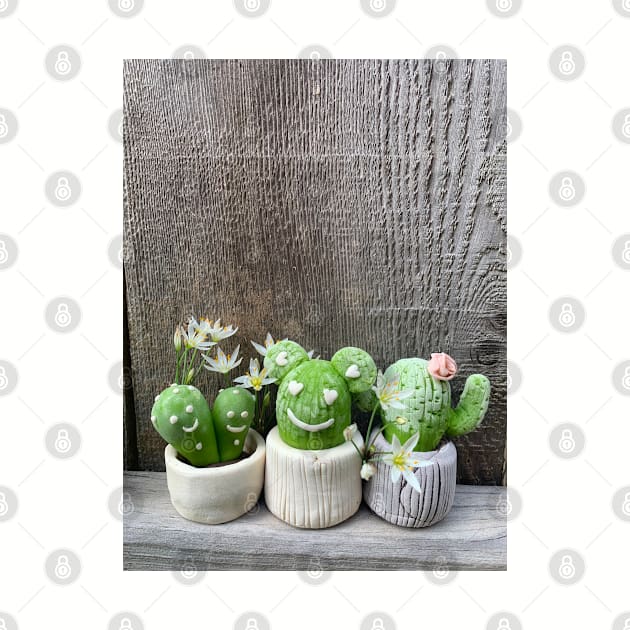 Cute cactus family by baksuart