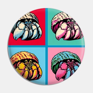 Pop Hermit Crab Art - Cool Sea Animal Pin