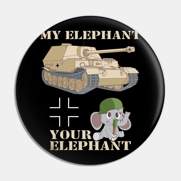 Elefant WWII Tank Destroyer Funny Elephant Meme Pin by Battlefields