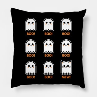 A Cute Cat Ghost! Pillow