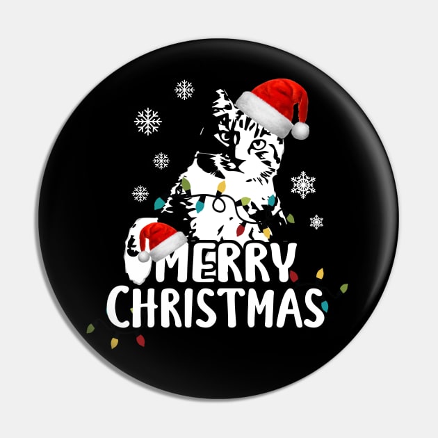 Cute Cat Santa Claus Merry Christmas Pin by dnlribeiro88