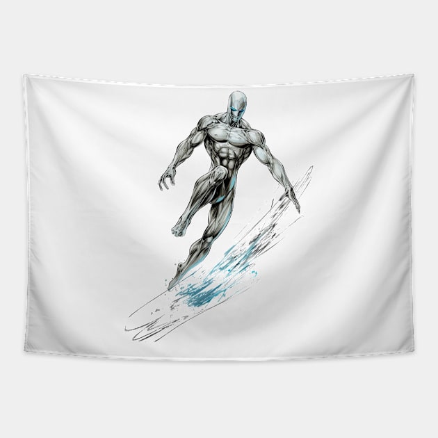 MINIMAL SILVER SURFER Tapestry by Drank