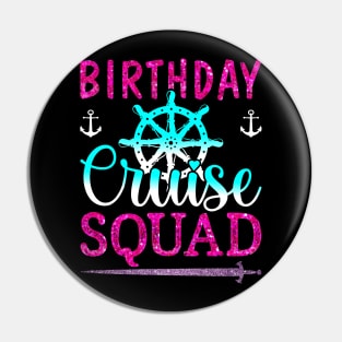 Birthday Cruise Squad King Crown Sword Cruise Boat Party Pin