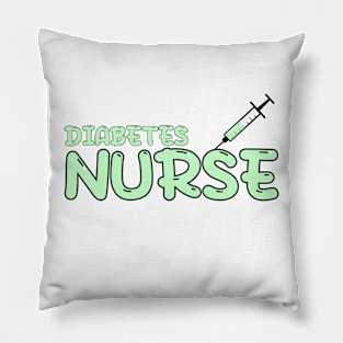 Diabetes Nurse Green Pillow