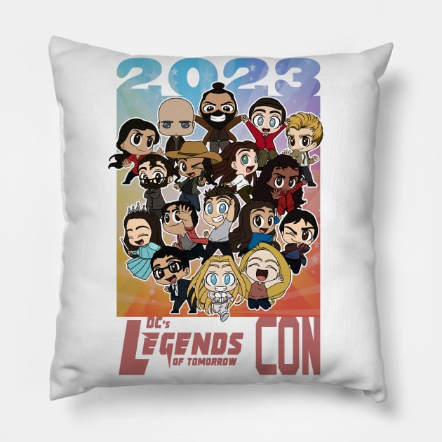 Legends of Tomorrow con 2023 v1 Pillow by RotemChan