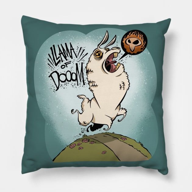 Llama of Doom! Pillow by westinchurch