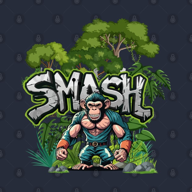 Smash Ape Grafitti jungle design by irfankokabi