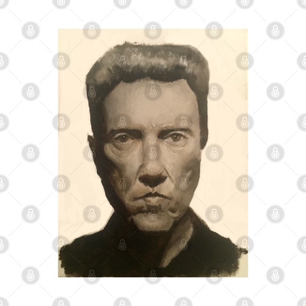 Christopher Walken famous photo oil portrait by artnatalis