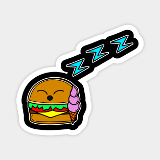 Ice cream Sleeping Relaxed Summer Cheeseburger Gift Magnet