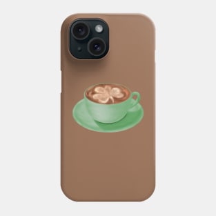 St. Patrick's Day Shamrock Cappuccino Art Phone Case