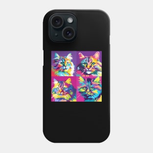 Siberian Cat Pop Art - Cat Lover Gift Phone Case