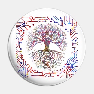 Tree of life with the roots of DNA Pin