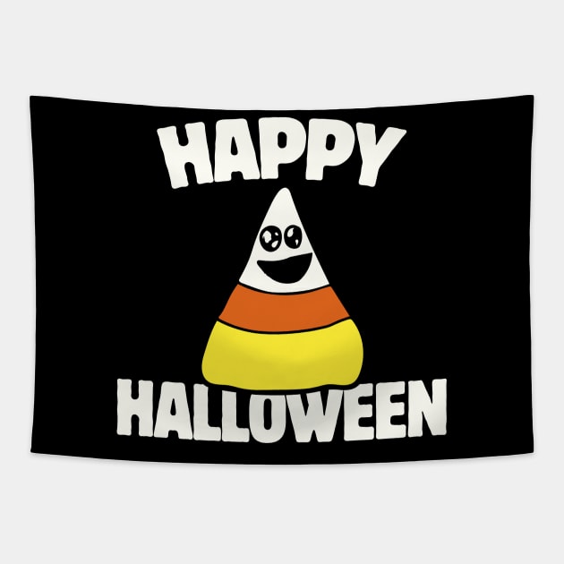 Happy Halloween Candy Corn Tapestry by bubbsnugg