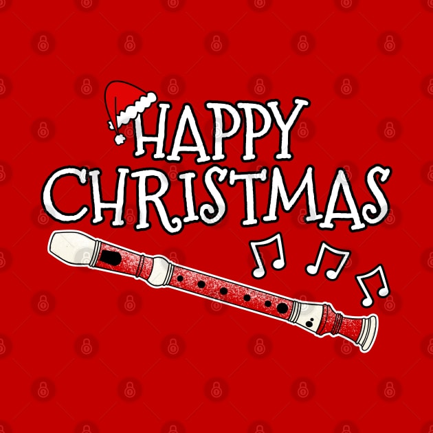 Christmas Recorder Player Woodwind Musician Xmas 2022 by doodlerob