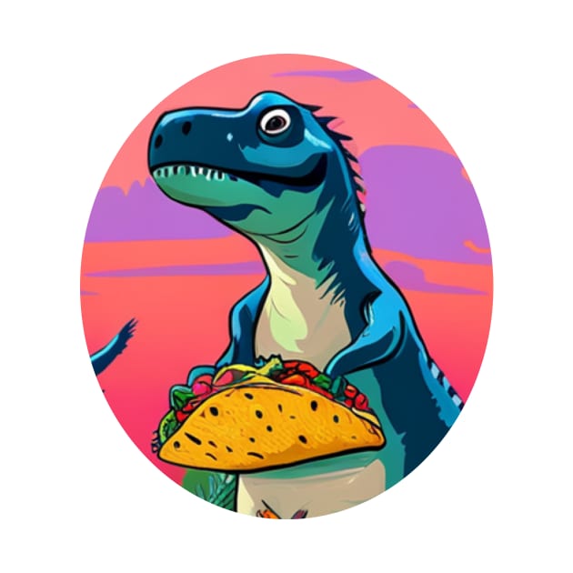 T-rex Loves Tacos by DestructoKitty