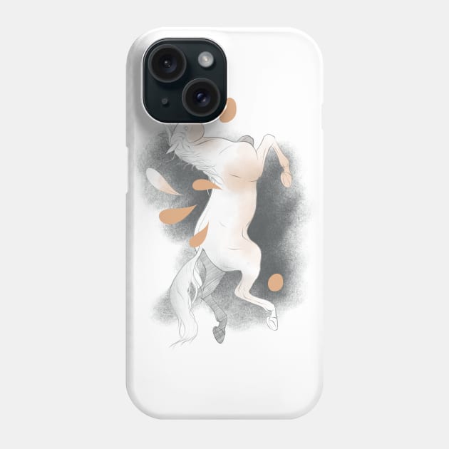 Abstract Sketch Horse Phone Case by Taisiia