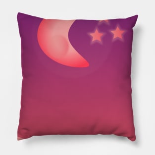 Night scape moon and stars Pillow