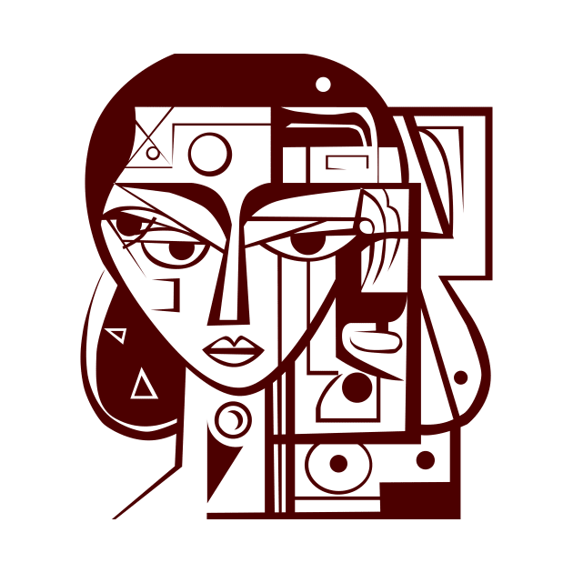 Cubist Woman by n23tees