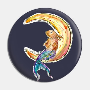 Mermaid Bunny Moon Pin