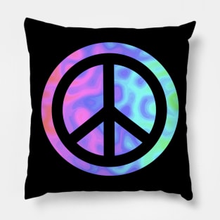 PEACE Movement Black Peace Sign Pillow