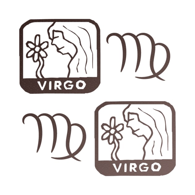 Virgo Birth Sign - Brown by BurritoKitty