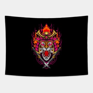 Fire Samurai Tiger 5 Tapestry