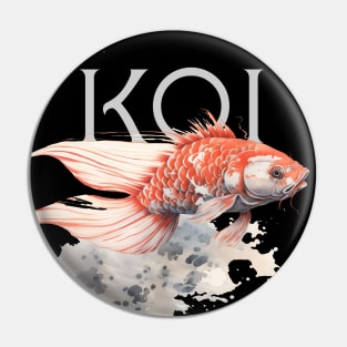 Koi Pond: Calming Koi Fish on a Dark Background Pin