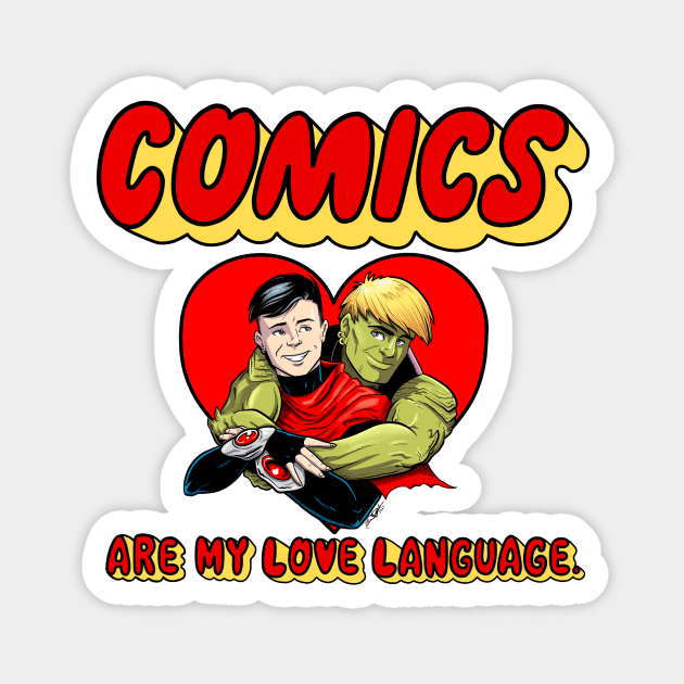 Comics are my Love Language - Wiccan & Hulkling Magnet by elliotcomicart