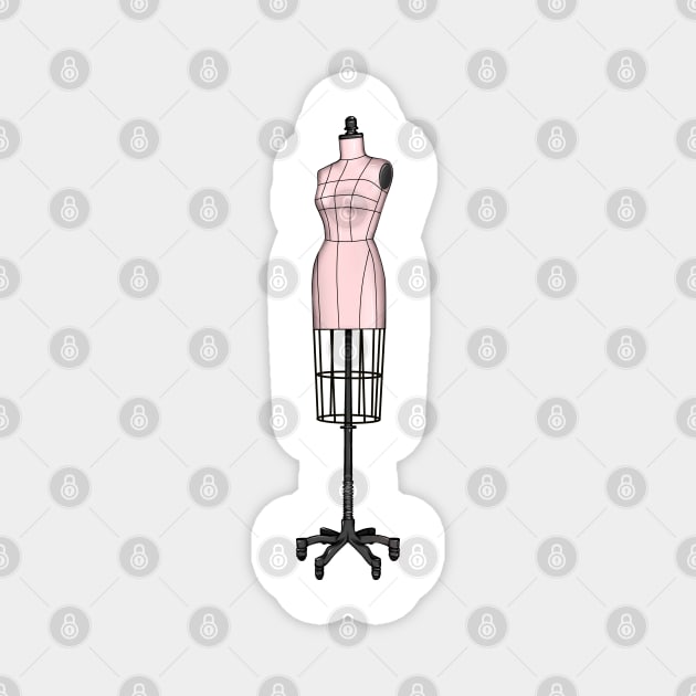 fashion designer clothes on a mannequin Magnet by ArctiumStudio