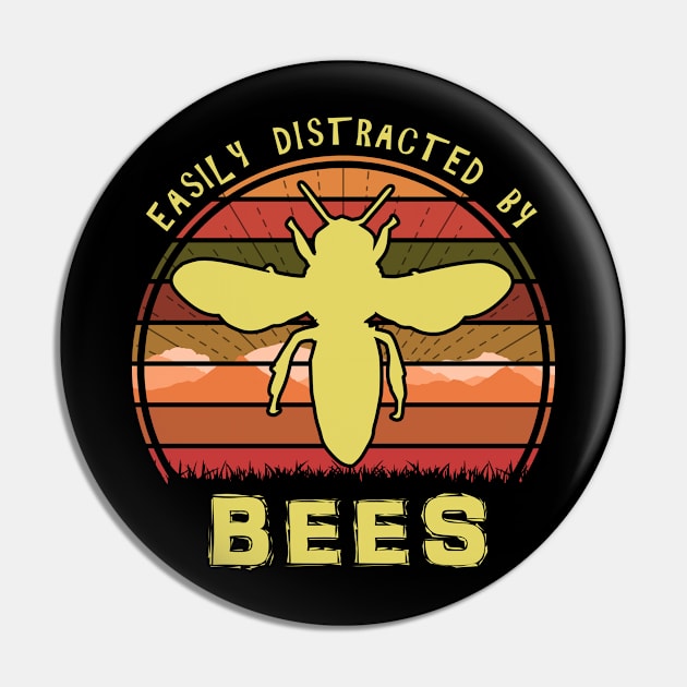 Easily Distracted By Bees Pin by Nerd_art