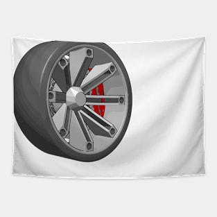 Automobile wheel Tapestry