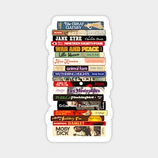 Classic Literature Books Stack Magnet