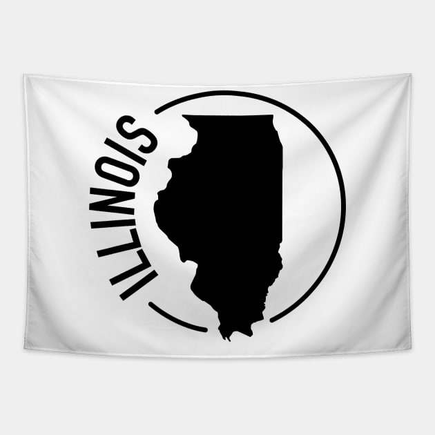 Illinois State Home Tapestry by KevinWillms1