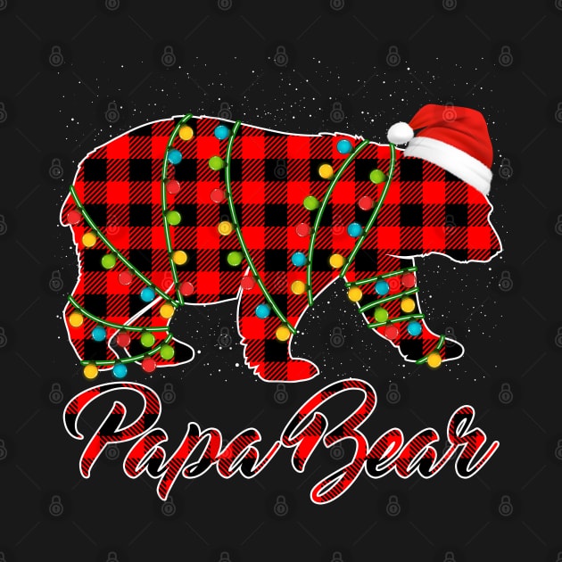 Papa Bear Pajama Red Buffalo Xmas Funny Family Christmas by Happy Shirt