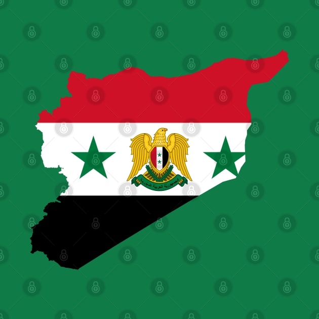 Syria Flag Map by Historia