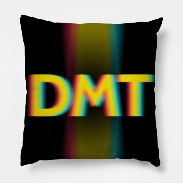 DMT Blur Type 1 - 001 Pillow by MindGlowArt