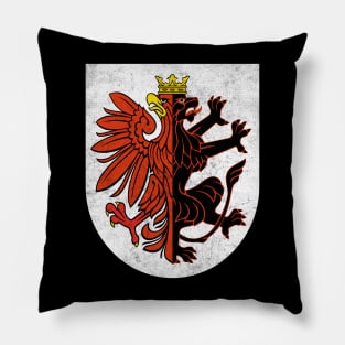 Kuyavian-Pomeranian Voivodeship / Poland Vintage Look Design Pillow