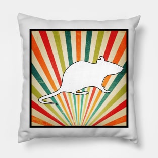 Rat Shirt Vintage | Retro Style T-Shirt Gift For Rat Lovers Pillow