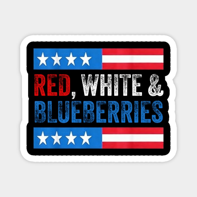 Red-White-and-Blueberries-Patriotic-USA-Flag Magnet by ArtistTee ⭐⭐⭐⭐⭐